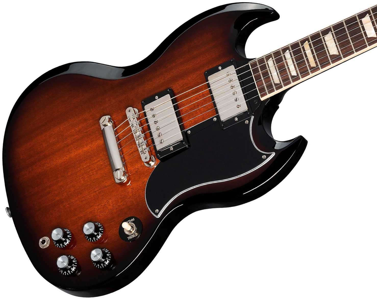 Gibson Sg Standard 1961 Original 2h Ht Rw - Tobacco Sunburst Perimeter - Double Cut E-Gitarre - Variation 4