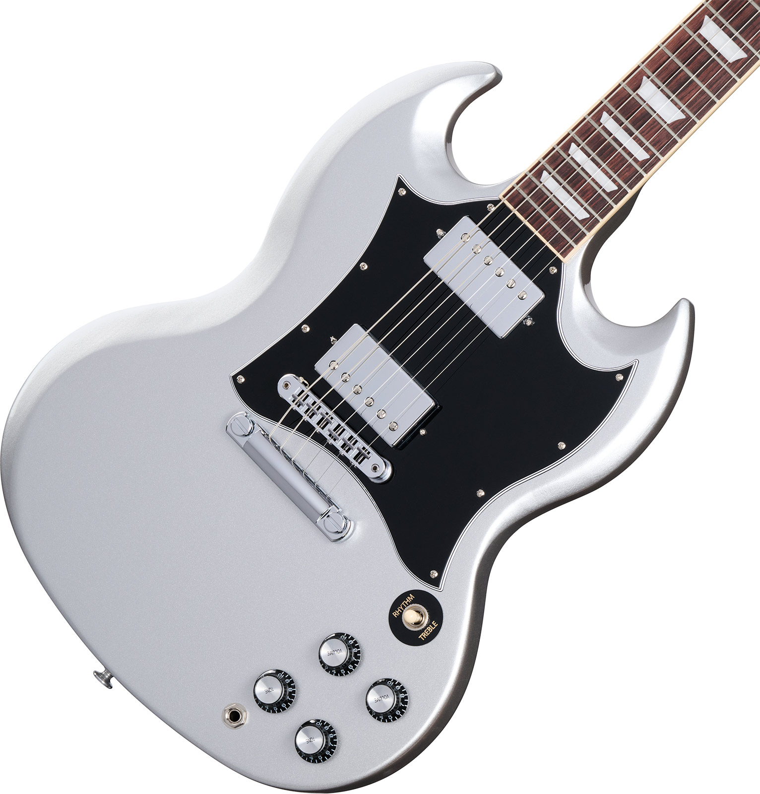 Gibson Sg Standard Custom Color 2h Ht Rw - Silver Mist - Double Cut E-Gitarre - Variation 3