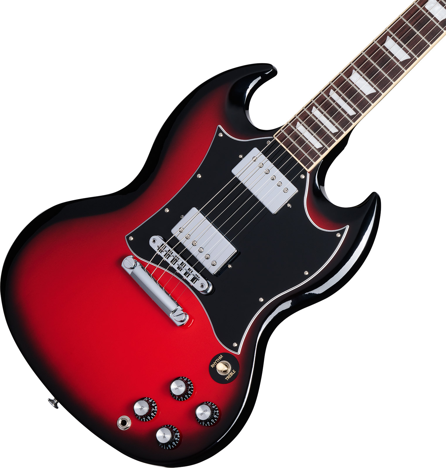 Gibson Sg Standard Custom Color 2h Ht Rw - Cardinal Red Burst - Double Cut E-Gitarre - Variation 3