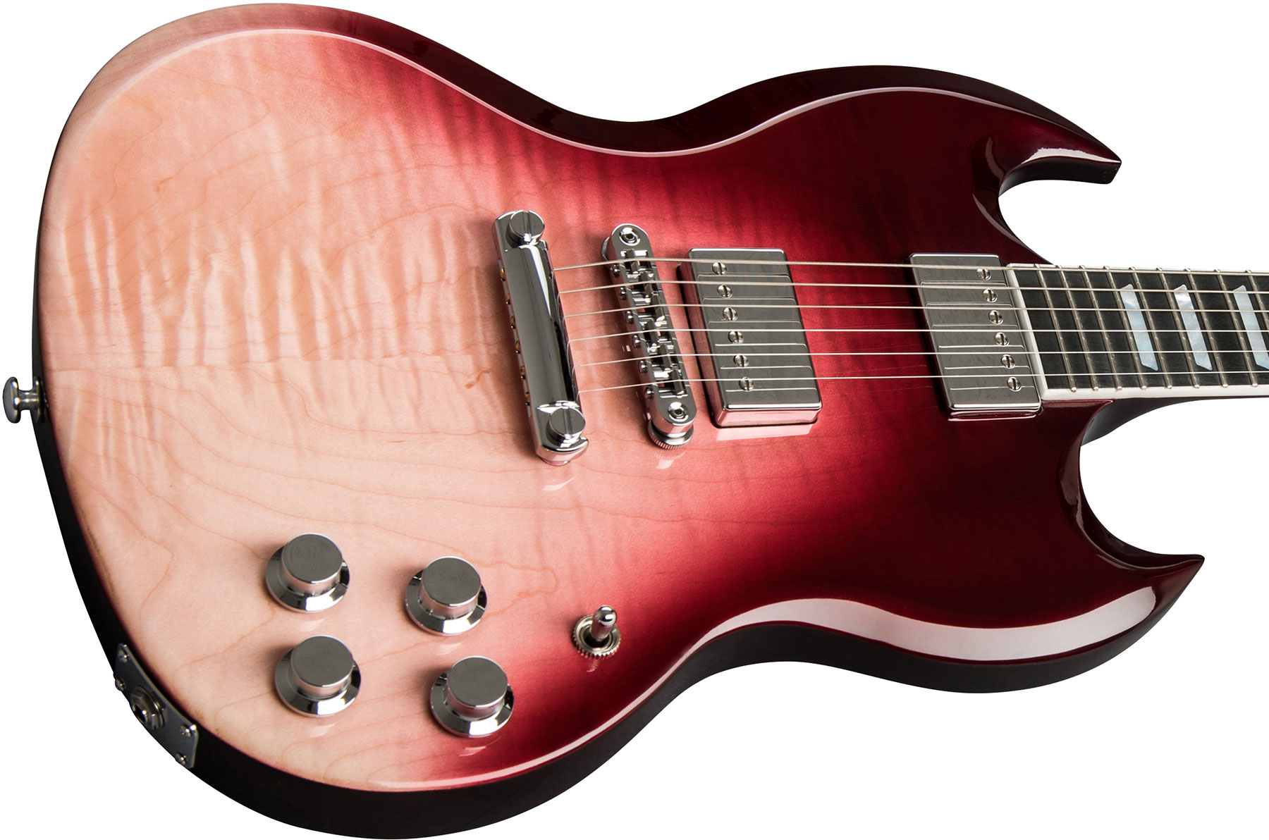 Gibson Sg Standard Hp-ii 2018 2h Ht Ric - Hot Pink Fade - Double Cut E-Gitarre - Variation 3