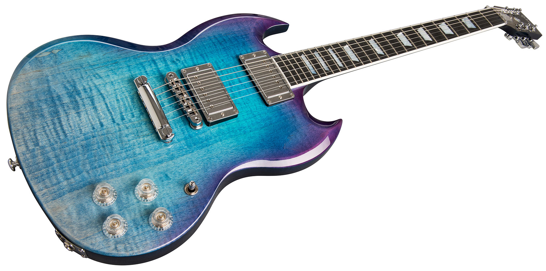 Gibson Sg Standard Hp-ii High Performance 2019 2h Ht Ric - Blueberry Fade - Double Cut E-Gitarre - Variation 3