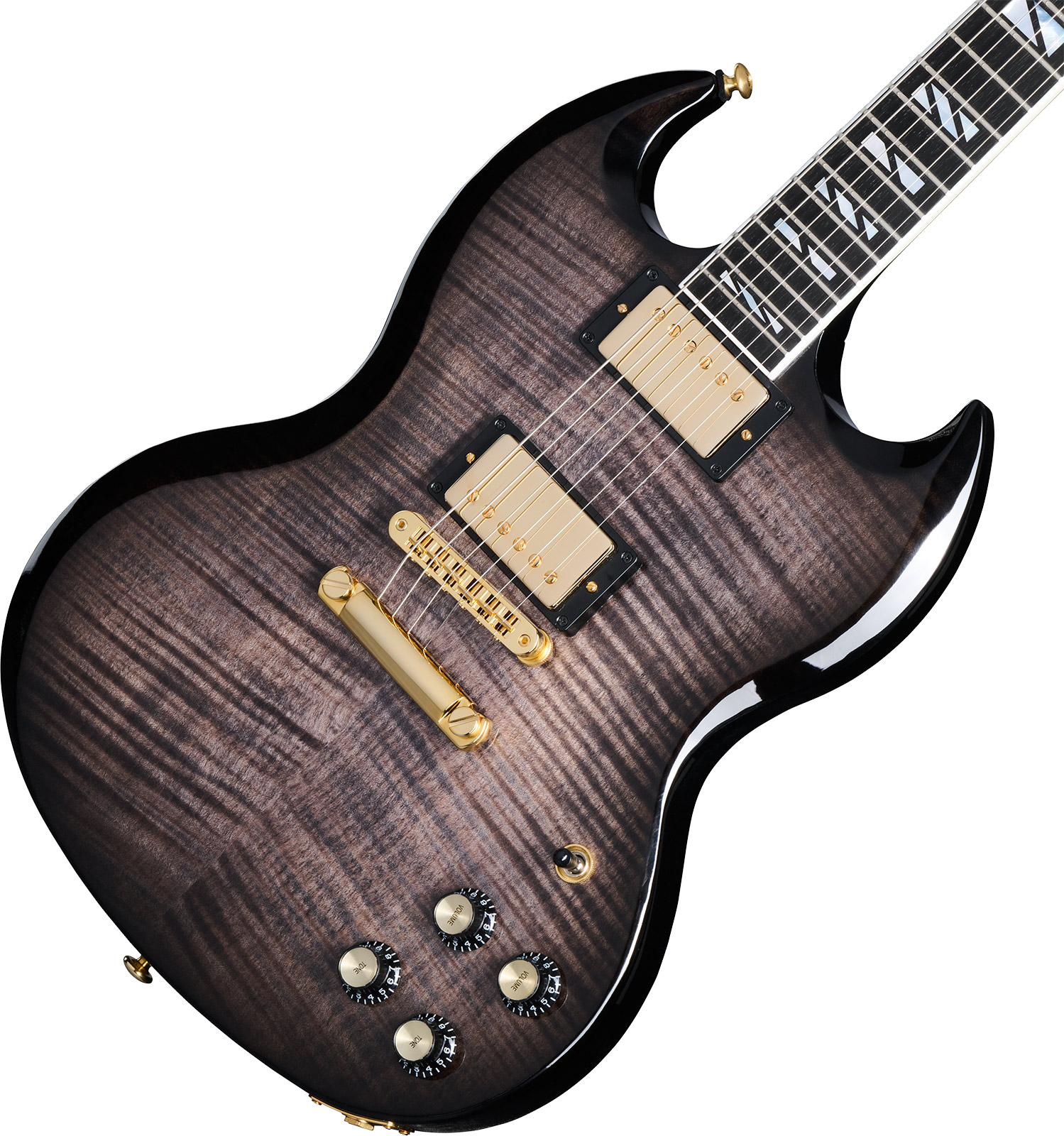Gibson Sg Supreme Usa 2h Ht Rw - Translucent Ebony Burst - Double Cut E-Gitarre - Variation 3
