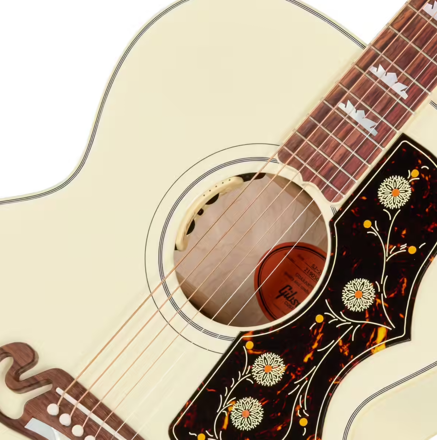 Gibson Sj200 Standard Modern Jumbo Epicea Erable Rw - Classic White - Folk-Gitarre - Variation 2