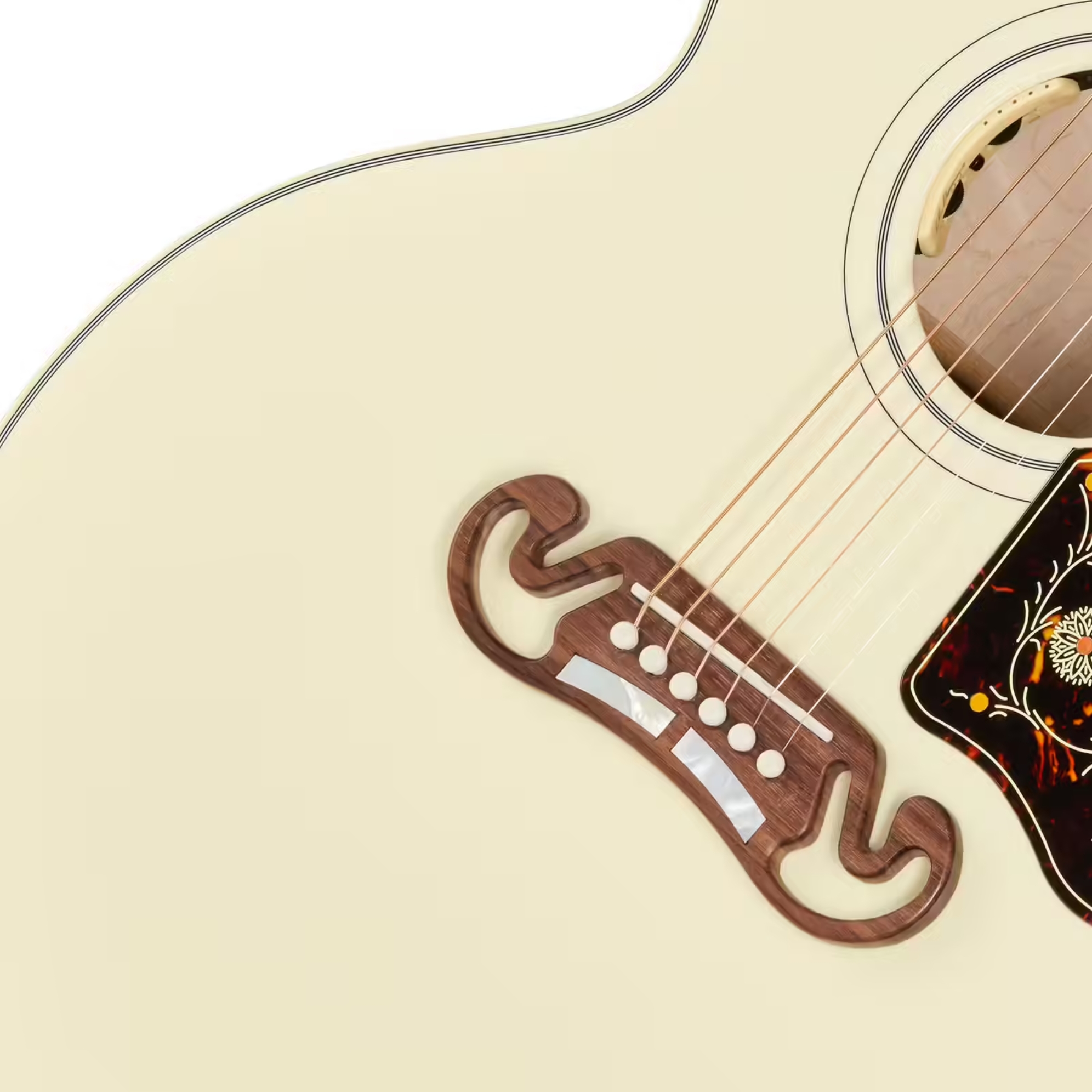 Gibson Sj200 Standard Modern Jumbo Epicea Erable Rw - Classic White - Folk-Gitarre - Variation 3