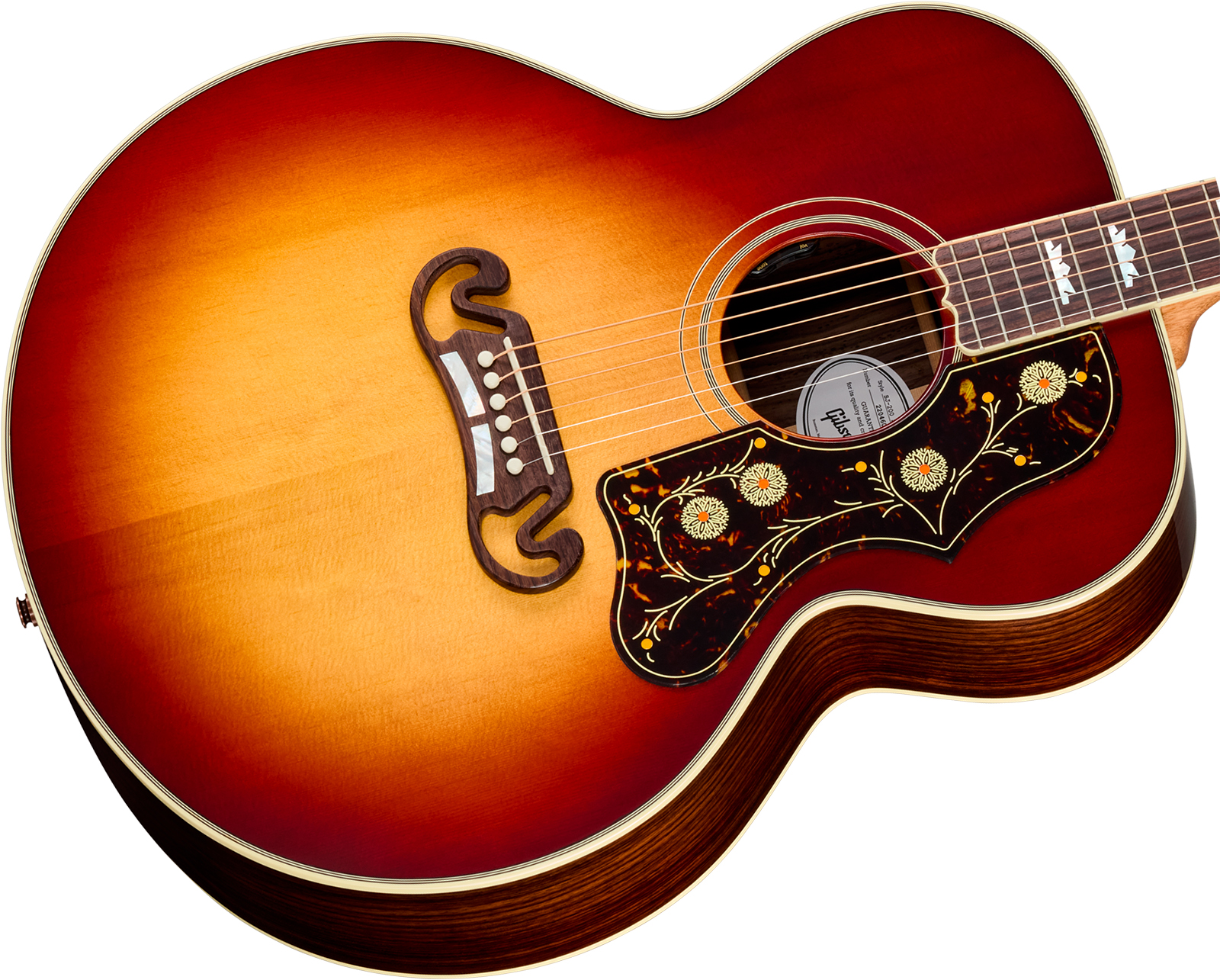 Gibson Sj200 Standard Rosewood (baggs Hifi Dna) Jumbo Epicea Palissandre Rw - Rosewood Burst - Folk-Gitarre - Variation 2