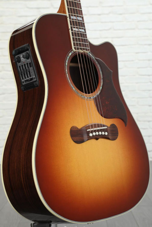 Gibson Songwriter Cutaway 2019 Dreadnought Epicea Palissandre Rw - Rosewood Burst - Elektroakustische Gitarre - Variation 1