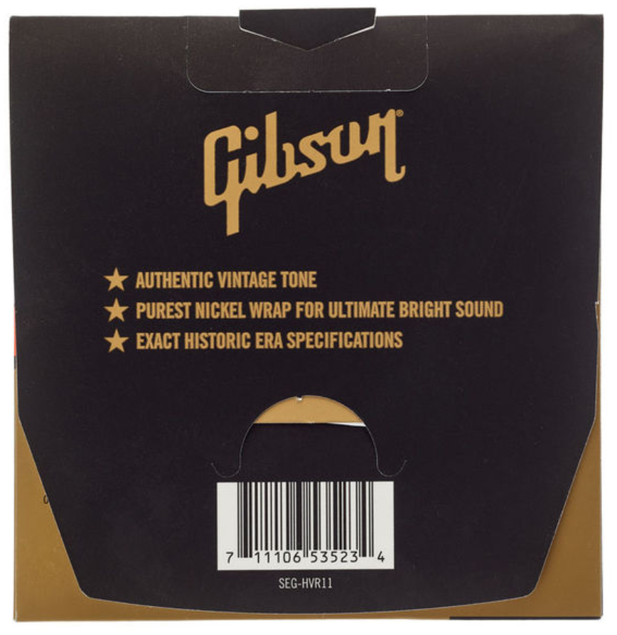Gibson Seg-hvr11 Vintage Reissue Pure Nickel Electric Guitar 11-50 - E-Gitarren Saiten - Variation 1