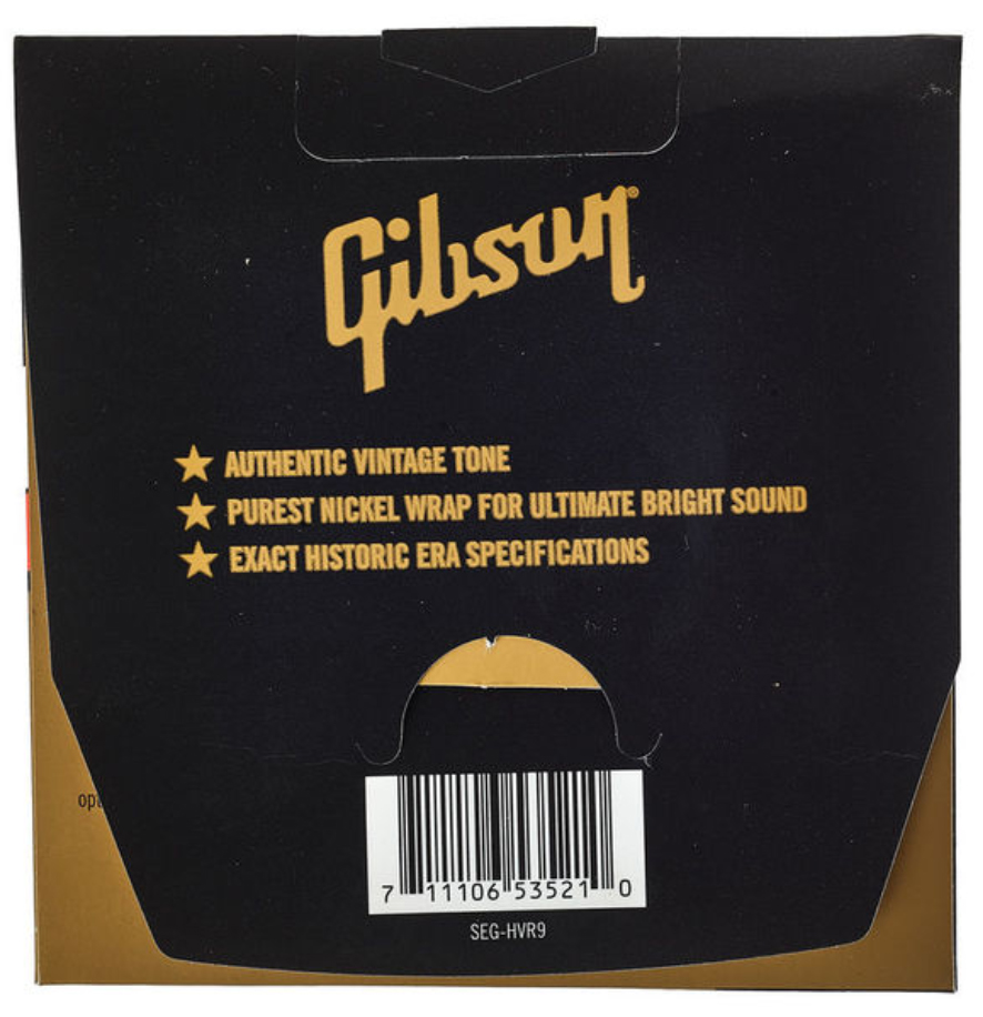 Gibson Seg-hvr9 Vintage Reissue Pure Nickel Electric Guitar 9-42 - E-Gitarren Saiten - Variation 1