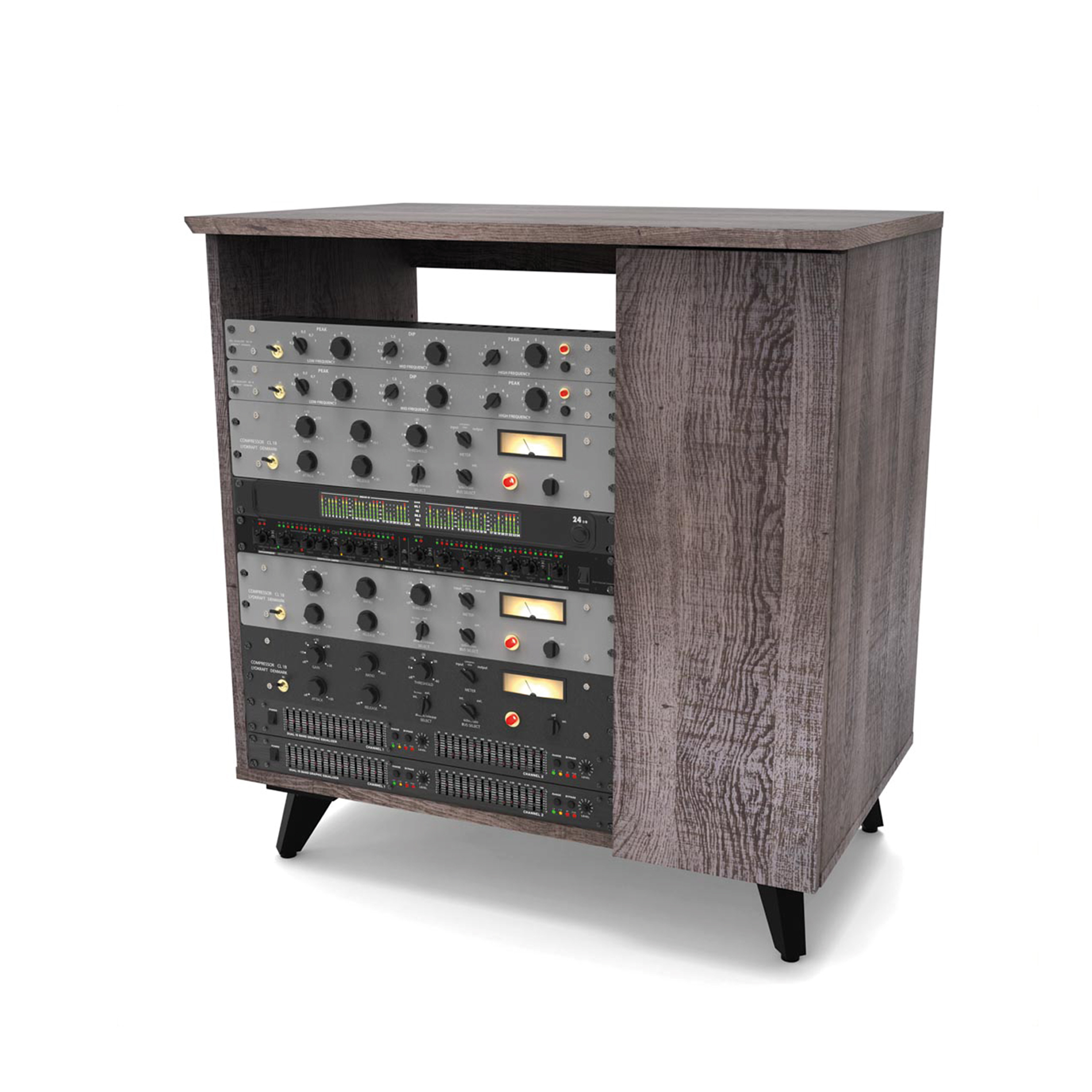 Glorious Modular Side Rack Finition Bois - Studiomöbel - Variation 4