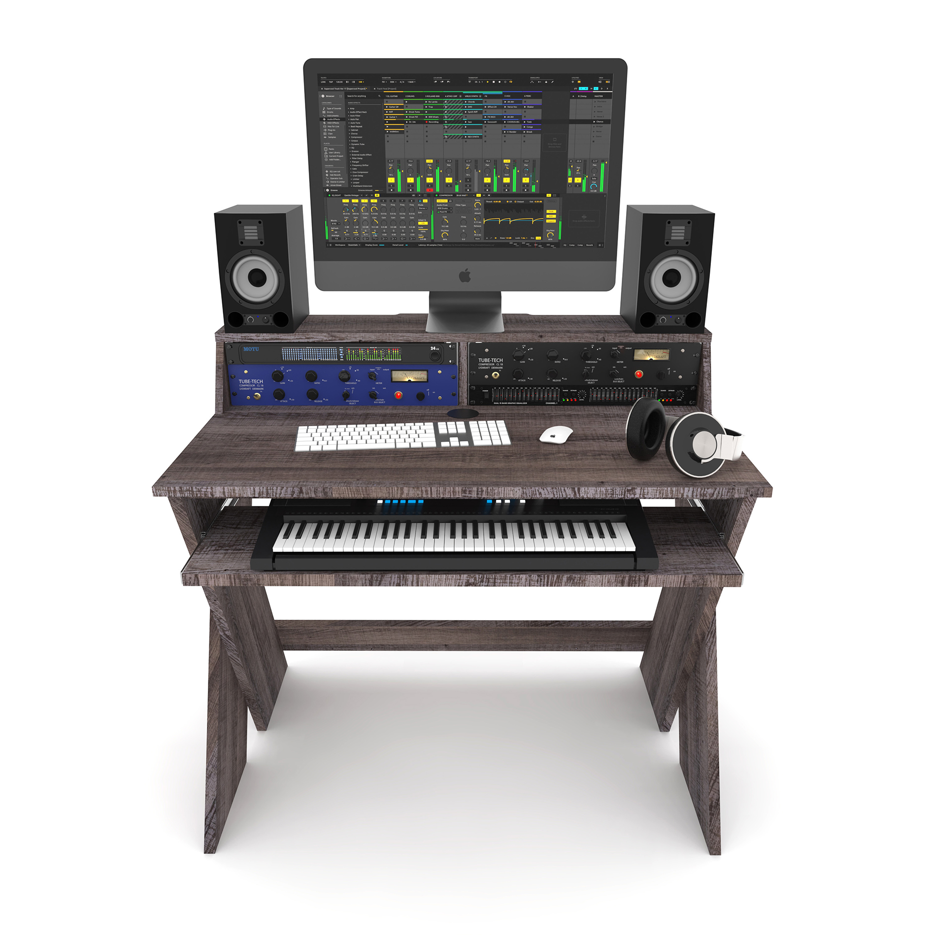 Glorious Sound Desk Compact Walnut - Studiomöbel - Variation 1