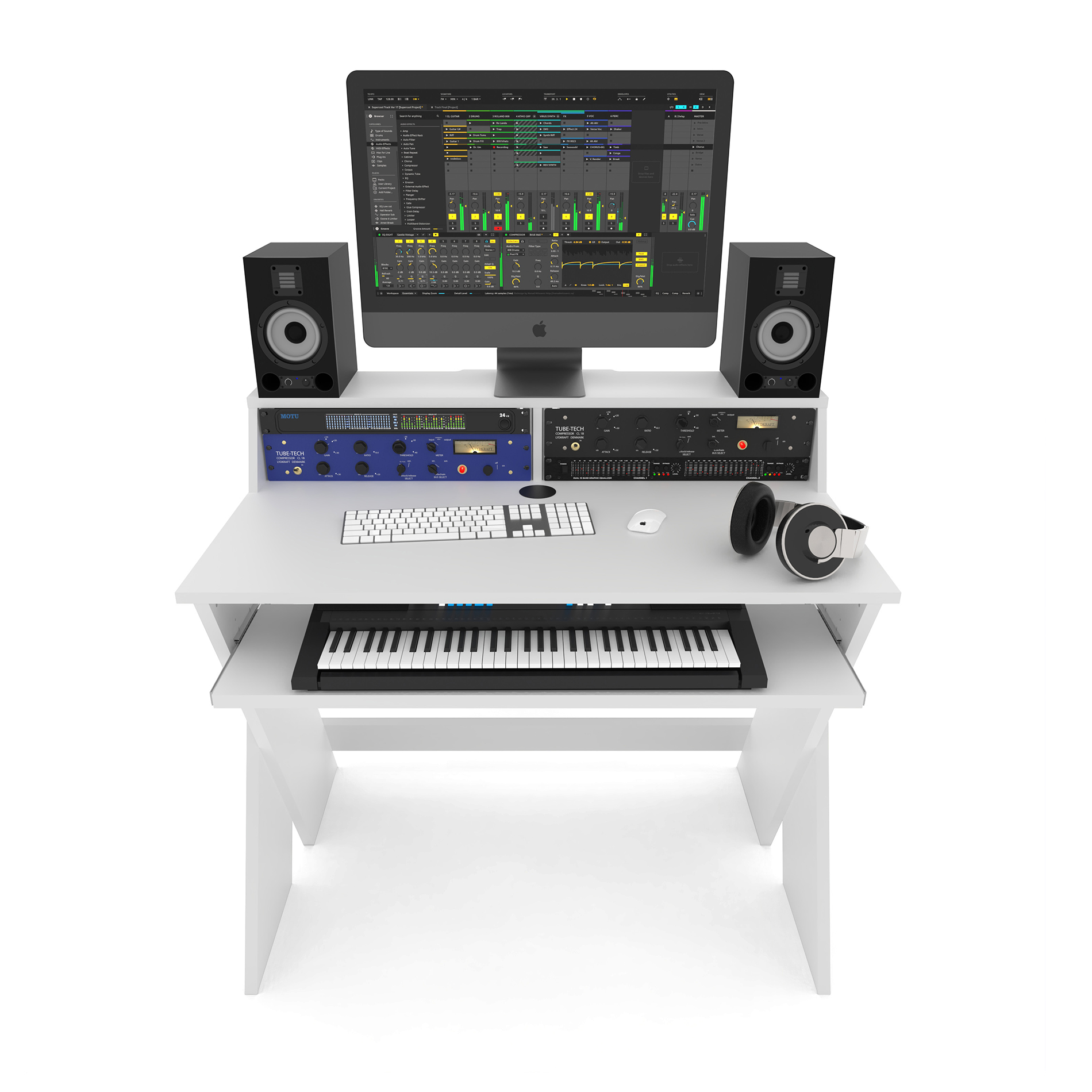 Glorious Sound Desk Compact White - Studiomöbel - Variation 1