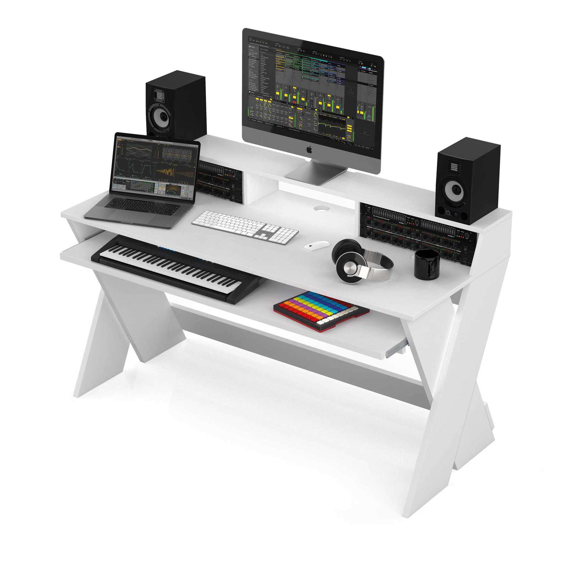 Glorious Sound Desk Pro Blanc - Studiomöbel - Variation 1