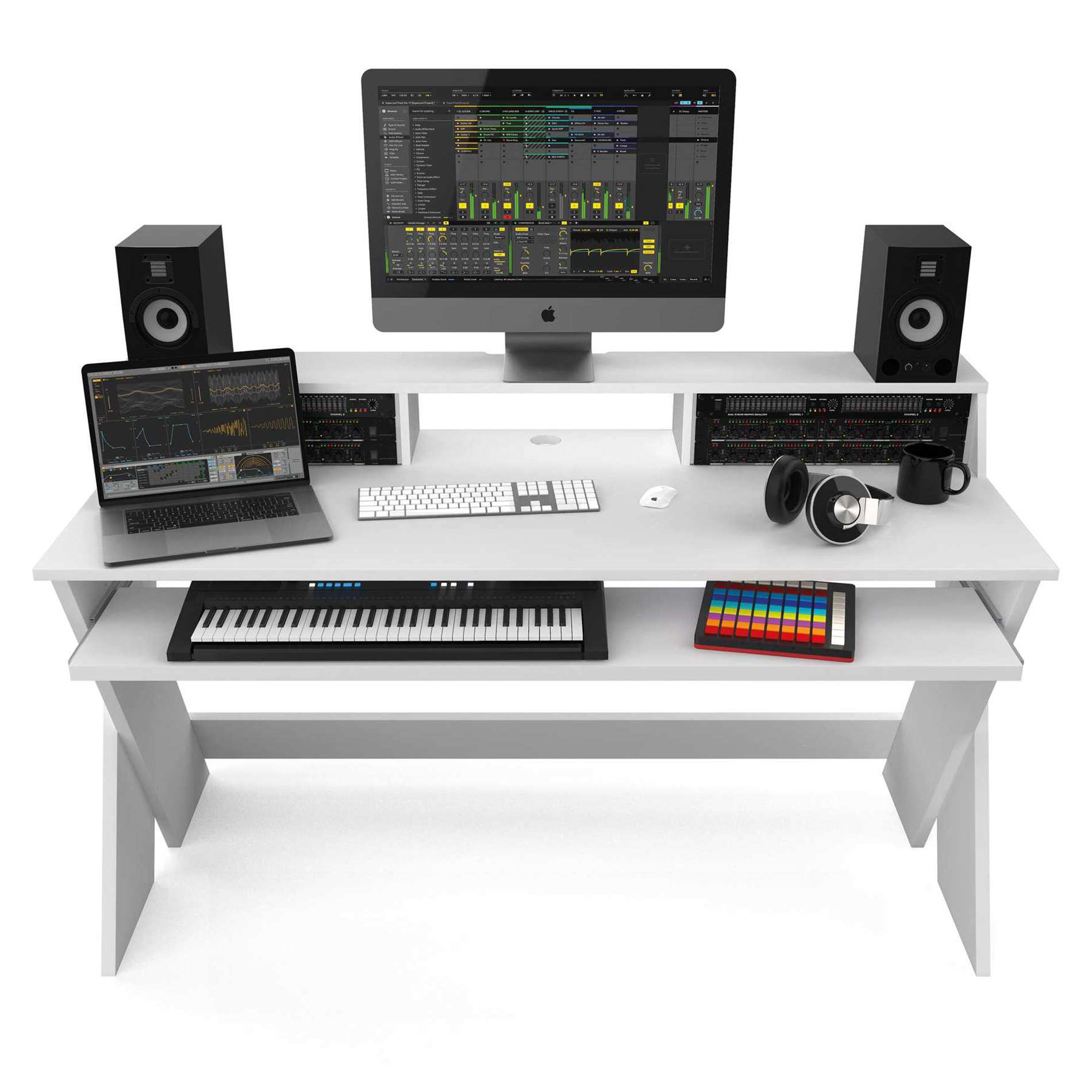 Glorious Sound Desk Pro Blanc - Studiomöbel - Variation 2