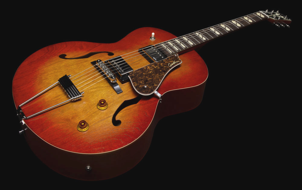 Godin 5th Avenue Jumbo Hb 2h Ht Rw - Memphis Sun - Hollowbody E-Gitarre - Variation 2