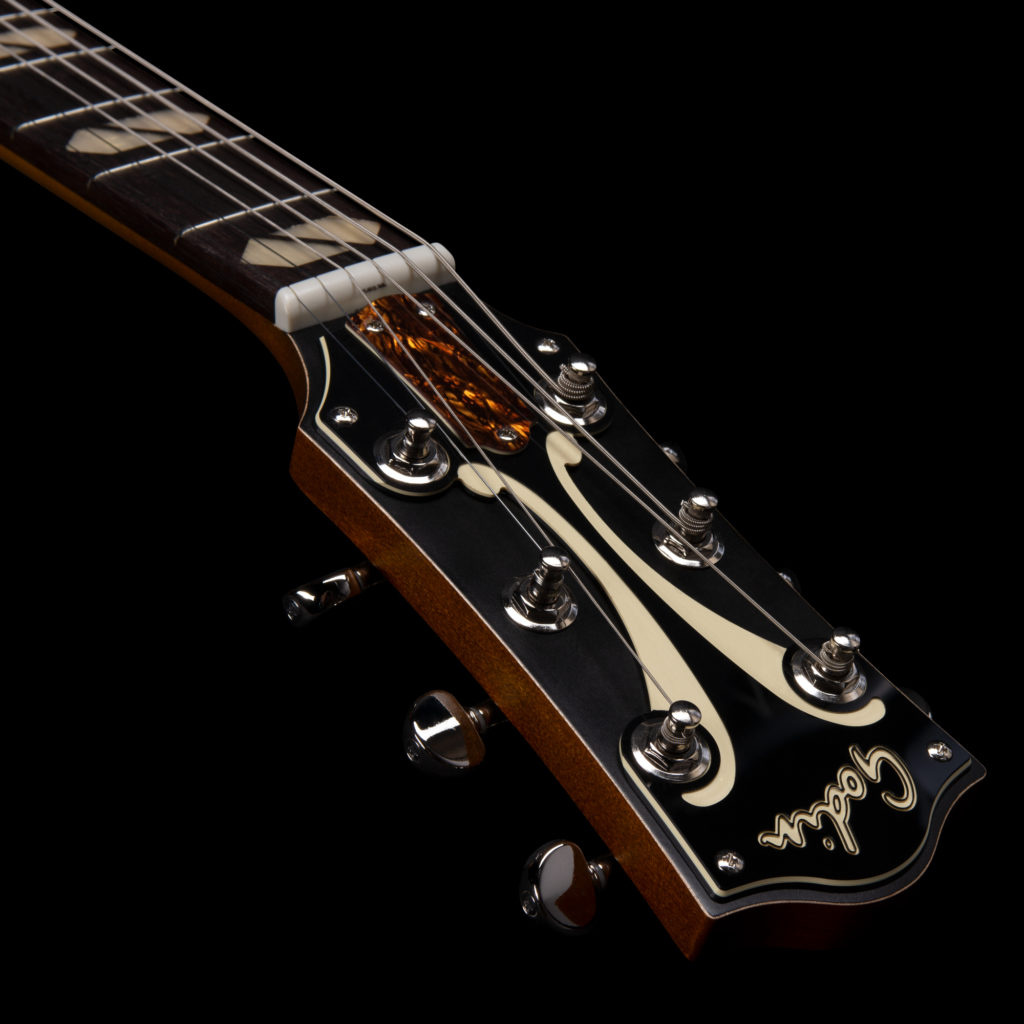 Godin 5th Avenue Jumbo P-rail 1h 1s P90 Bigsby Rw - Harvest Gold Semi-gloss - Hollowbody E-Gitarre - Variation 6
