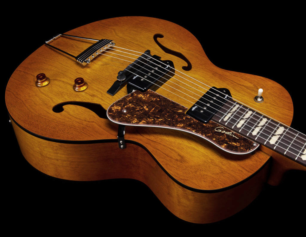 Godin 5th Avenue Jumbo P90 2s Ht Rw - Harvest Gold - Hollowbody E-Gitarre - Variation 2
