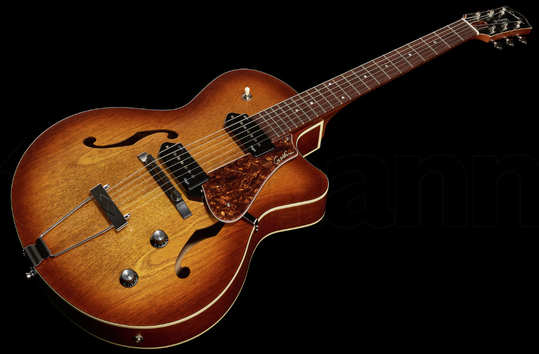 Godin 5th Avenue Cw Kingpin Ii 2p90 Ht Rw - Cognac Burst - Hollowbody E-Gitarre - Variation 1