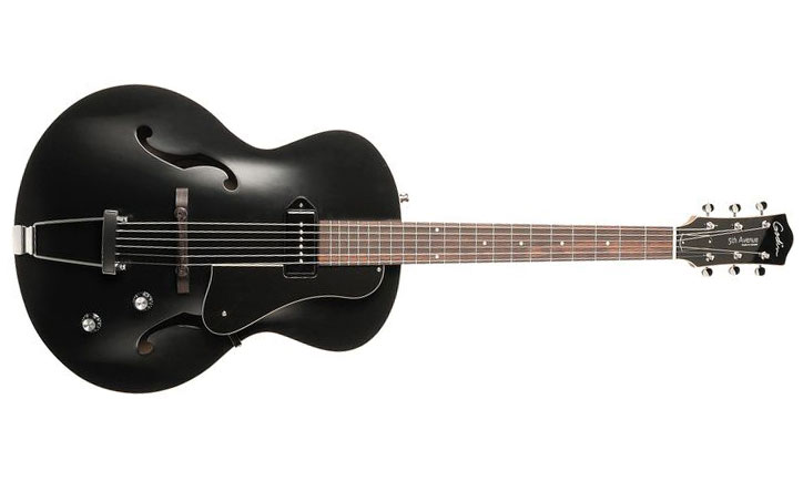 Godin 5th Avenue Kingpin P90 - Black - Hollowbody E-Gitarre - Variation 1