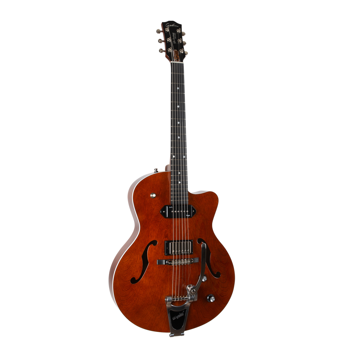 Godin 5th Avenue Uptown Custom Bigsby Hs Cw - Havana Burst - Hollowbody E-Gitarre - Variation 1