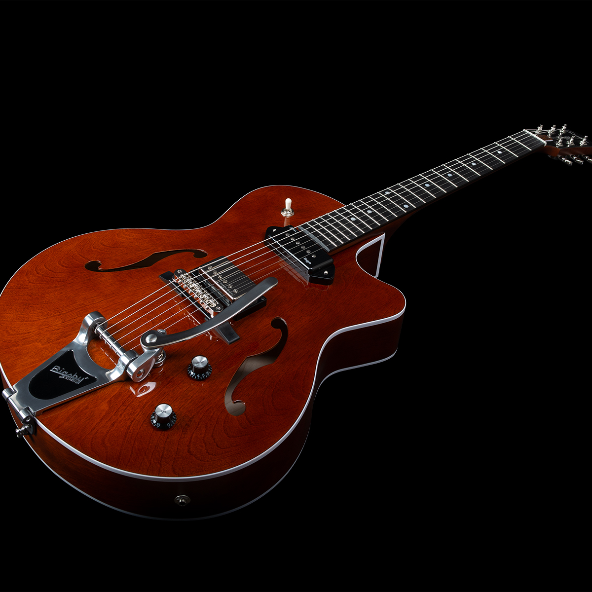 Godin 5th Avenue Uptown Custom Bigsby Hs Cw - Havana Burst - Hollowbody E-Gitarre - Variation 3