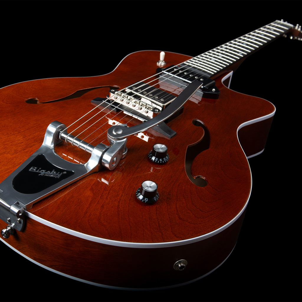 Godin 5th Avenue Uptown Custom Hp90 Bigsby Ric - Havana Burst - Hollowbody E-Gitarre - Variation 2