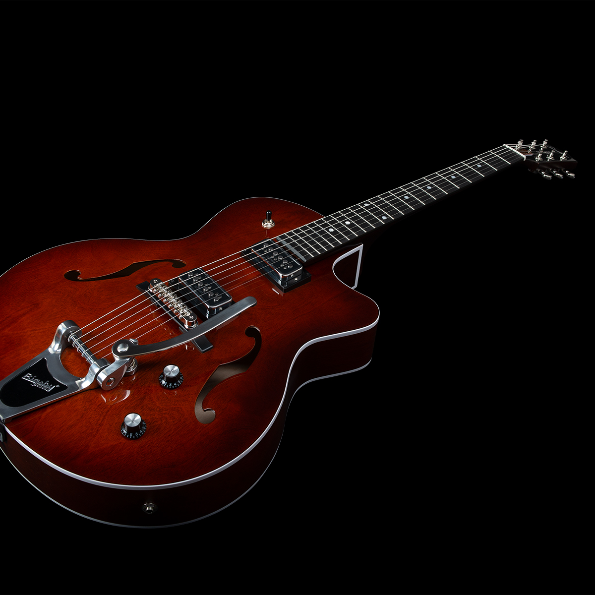 Godin 5th Avenue Uptown T-armond Bigsby Hh Cw - Havana Burst - Hollowbody E-Gitarre - Variation 3