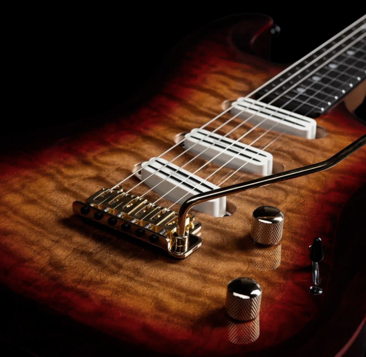 Godin Artisan Stiii 3h Trem En - Whiskey Burst - E-Gitarre in Str-Form - Variation 3