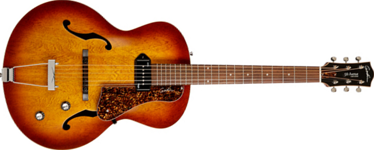 Godin 5th Avenue Kingpin P90 - Cognac Burst - Hollowbody E-Gitarre - Main picture