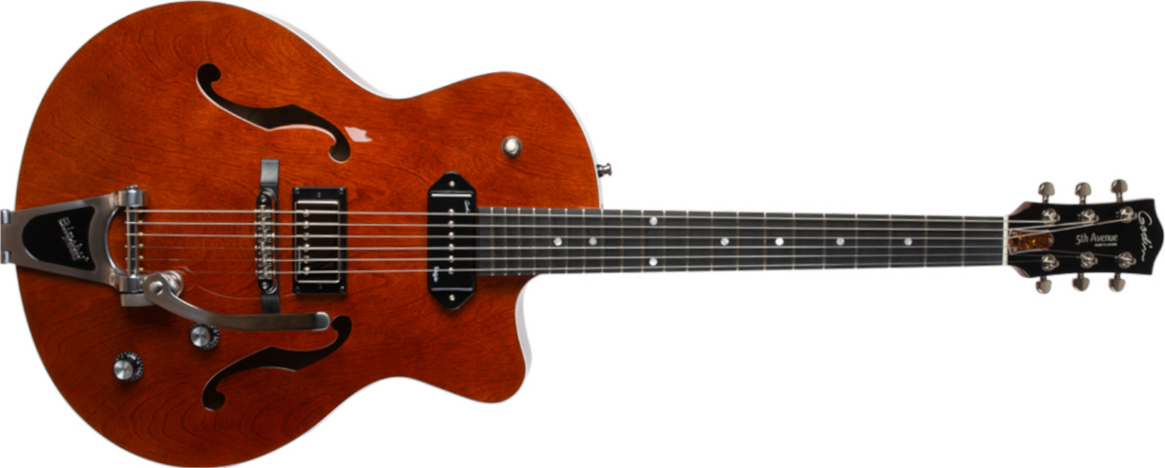 Godin 5th Avenue Uptown Custom Bigsby Hs Cw - Havana Burst - Hollowbody E-Gitarre - Main picture