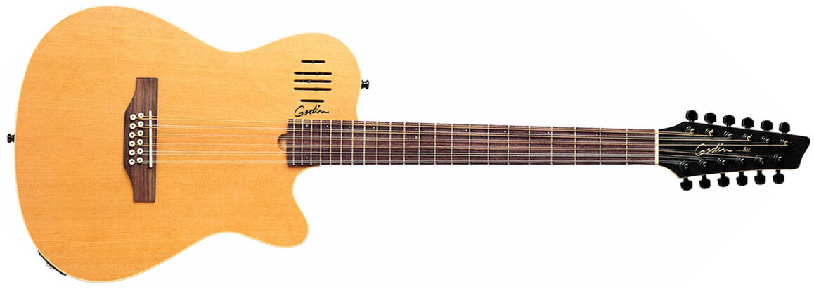 Godin A12 12c Ric +housse - Natural - Elektroakustische Gitarre - Main picture