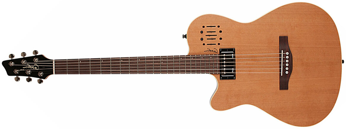 Godin A6 Ultra Lh Gaucher Rw +housse - Natural - Elektroakustische Gitarre - Main picture