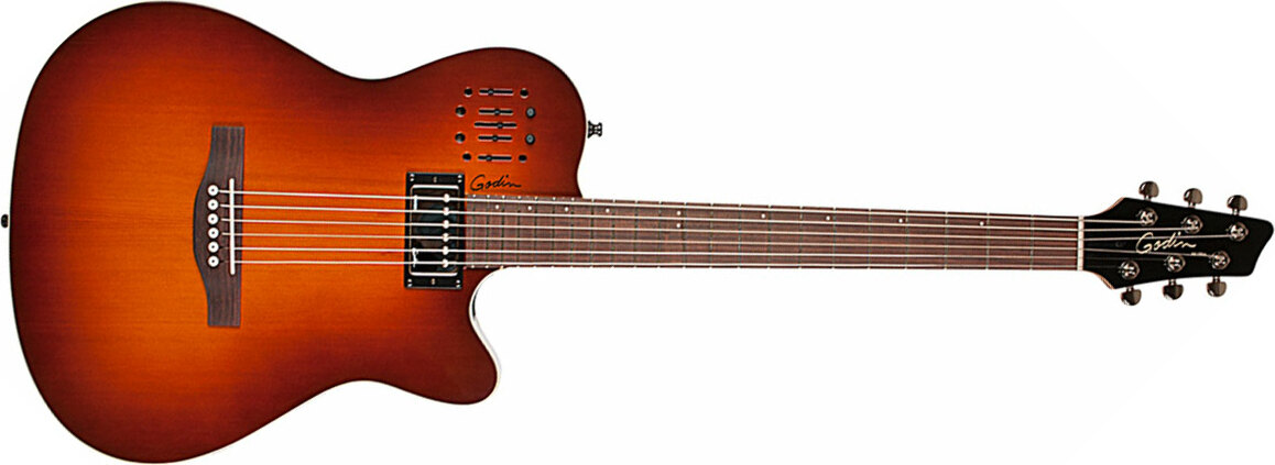 Godin A6 Ultra Rw +housse - Cognac Burst - Elektroakustische Gitarre - Main picture
