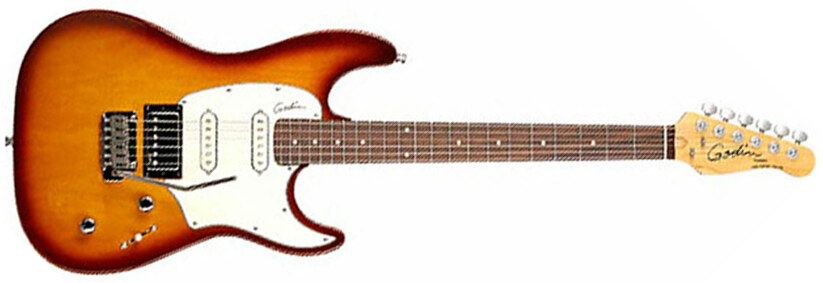 Godin Double Cutaway Session Hss Rw - Lightburst Hg - E-Gitarre in Str-Form - Main picture