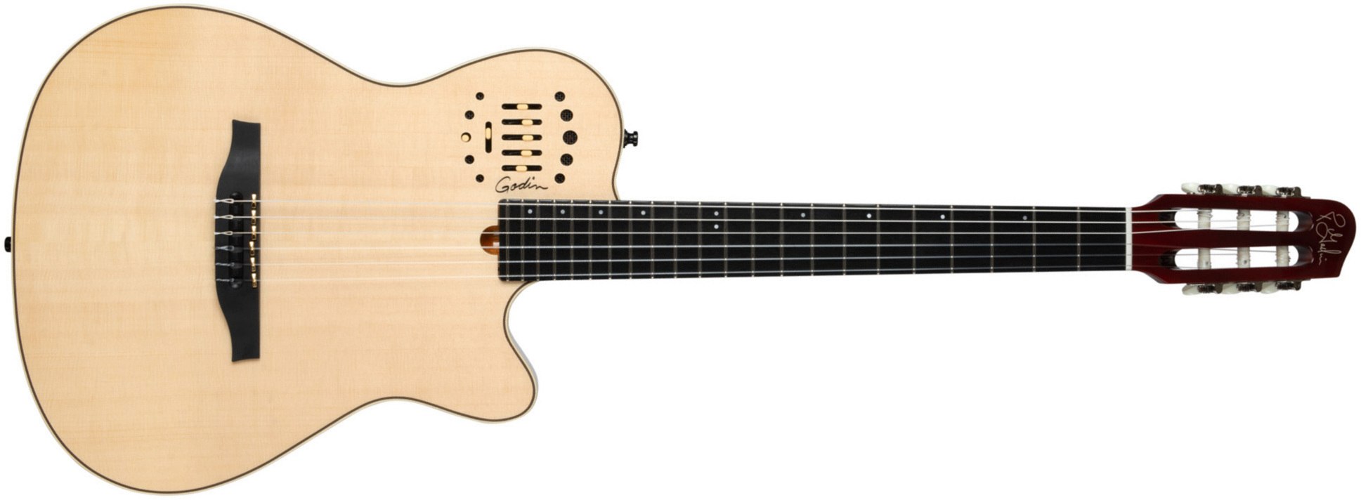 Godin Multiac Nylon Deluxe Cw Cedre Acajou +housse - Naturel - Westerngitarre & electro - Main picture