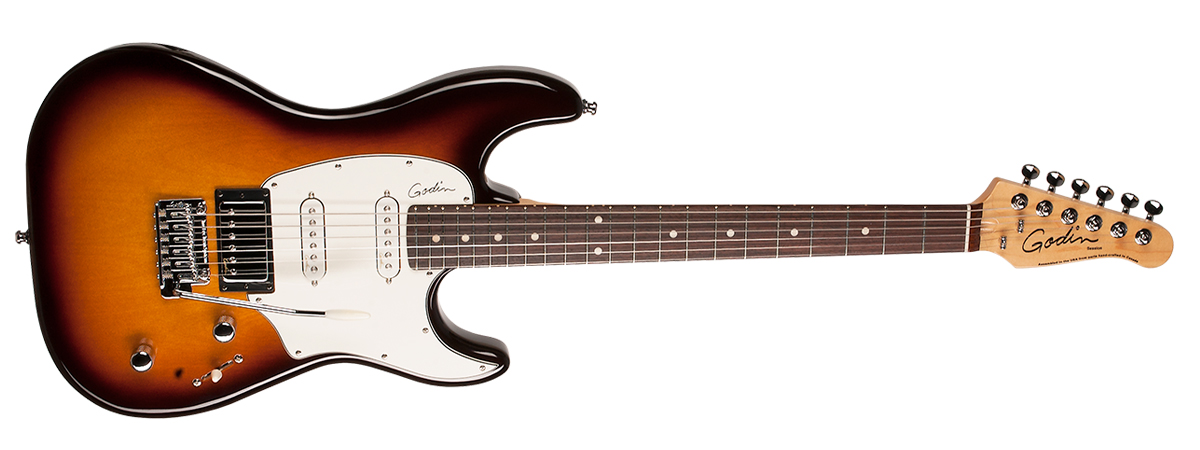 Godin Double Cutaway Session Rw - Vintage Burst Hg - E-Gitarre in Str-Form - Variation 2