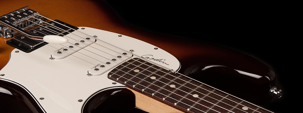 Godin Double Cutaway Session Rw - Vintage Burst Hg - E-Gitarre in Str-Form - Variation 3