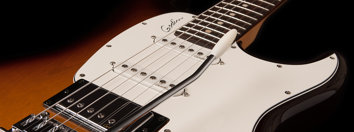 Godin Double Cutaway Session Rw - Vintage Burst Hg - E-Gitarre in Str-Form - Variation 4