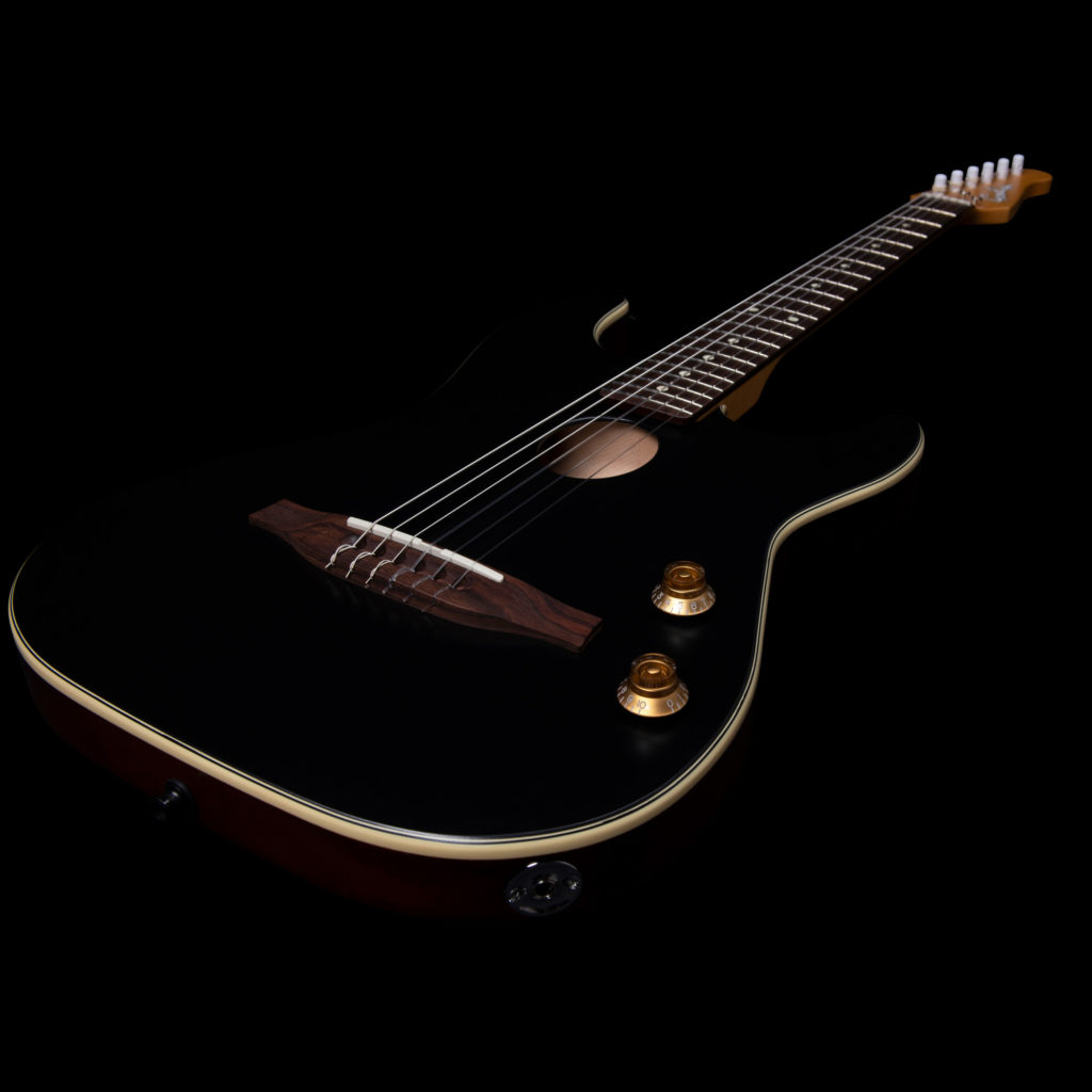 Godin G-tour Nylon Electro Cedre Rw - Matte Black - Elektroakustische Gitarre - Variation 4