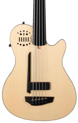 Akustische bass Godin A5 Ultra Natural Fretless A/E - Natural semi gloss
