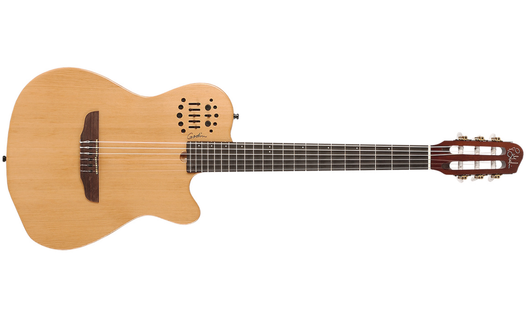 Godin Multiac Nylon Acs Sa Slim Synth Access +housse - Natural - Konzertgitarren 4/4 - Variation 4