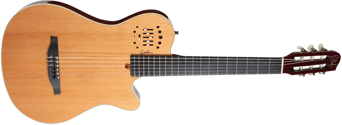 Godin Multiac Nylon Grand Concert Deluxe Cw Cedre Acajou +housse - Natural - Westerngitarre & electro - Variation 1