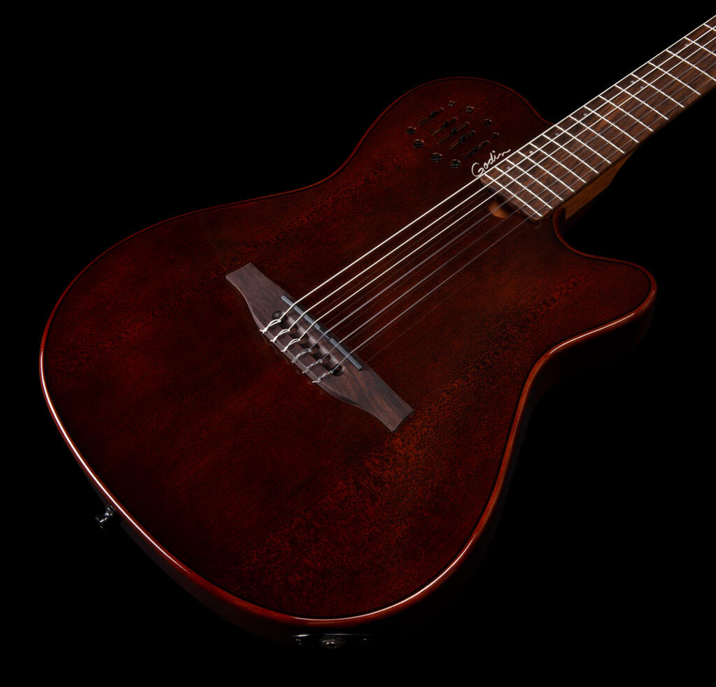 Godin Multiac Nylon Mundial Cw Cedre Acajou Rw - Kanyon Burst - Konzertgitarren 4/4 - Variation 2