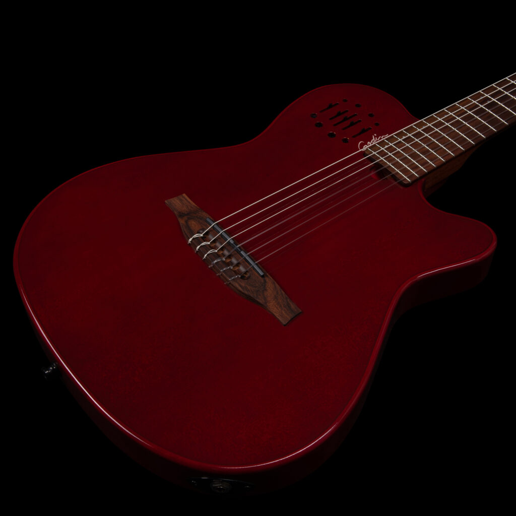 Godin Multiac Nylon Mundial Cw Cedre Acajou Rw - Aztec Red - Westerngitarre & electro - Variation 2