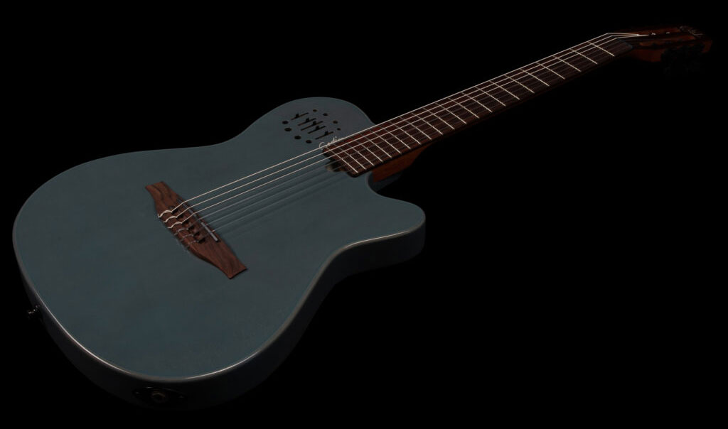 Godin Multiac Nylon Mundial Cw Cedre Acajou Rw - Arctik Blue - Westerngitarre & electro - Variation 2