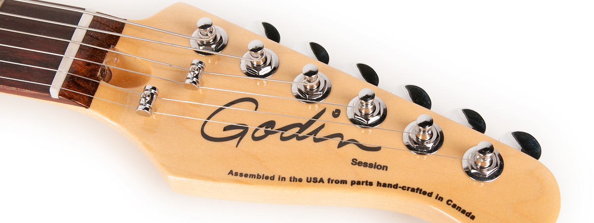 Godin Session Ltd Hss Seymour Duncan Trem Rw - Silver Gold Hg - E-Gitarre in Str-Form - Variation 4