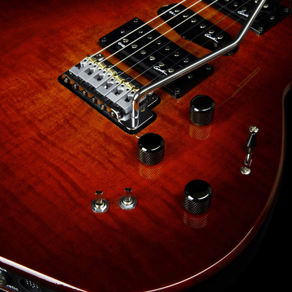 Godin Xtsa Hsh Piezo Midi Trem Ric - Lightburst Flame - Midi-/Digital-/Modeling Gitarren - Variation 3