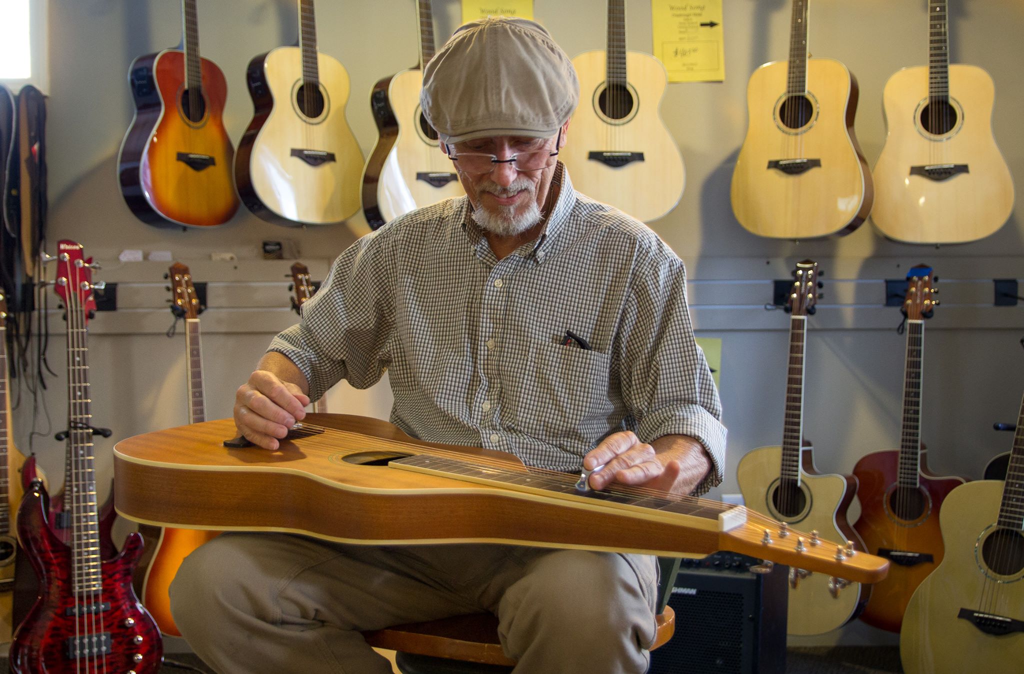 Gold Tone Gt-weissenborn Hawaiian Style Slide Guitar +housse - Natural - Lap Steel-Gitarre - Variation 2