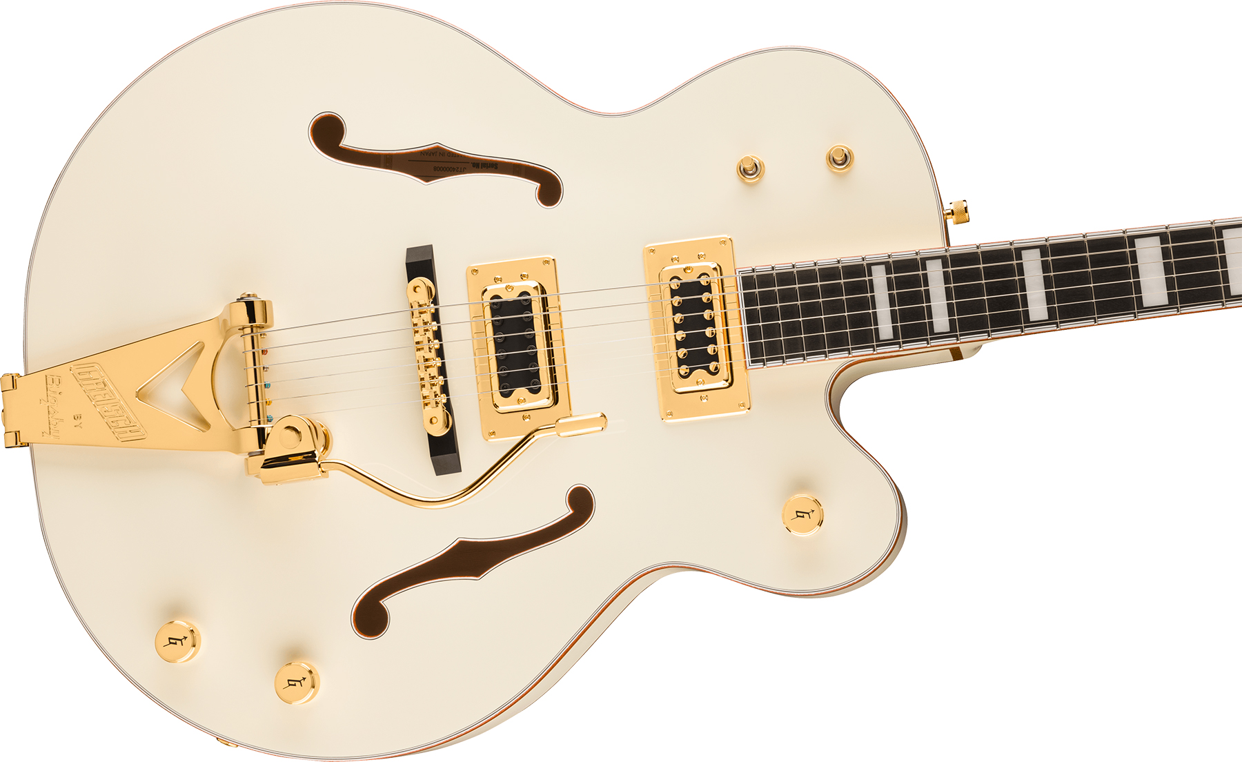 Gretsch Billy Duffy Falcon G8424tg Bigsby Jap Ltd Signature 2h Trem Eb - Vintage White - Semi-Hollow E-Gitarre - Variation 2