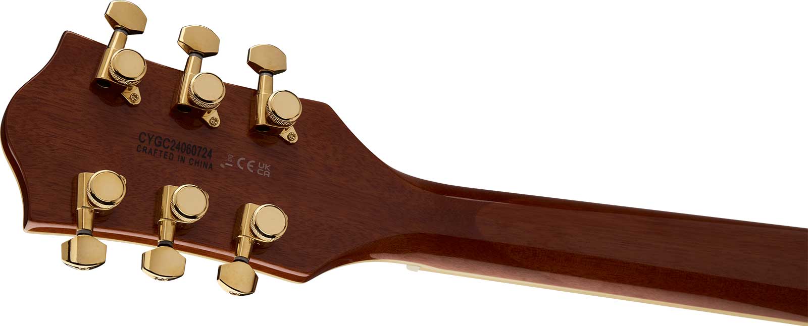 Gretsch Broadkaster Flame Okoume Dc Bigsby Electromatic 2h Trem Rw - Roundup Orange Stain - Semi-Hollow E-Gitarre - Variation 3