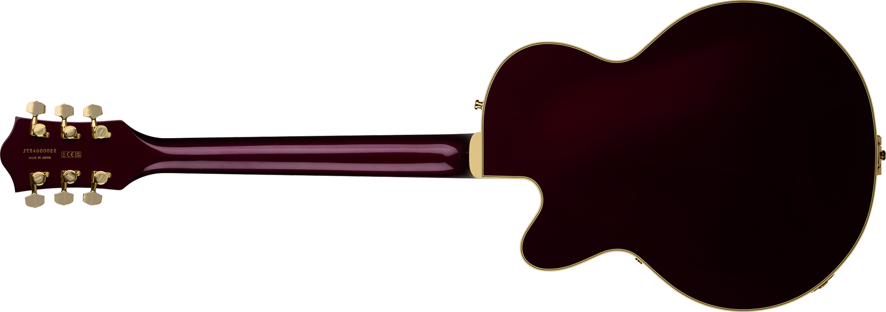 Gretsch Broadkaster Jr Lx Center Block Dc Bigsby Pro. Jap 2h Trem Eb - Blackberry - Semi-Hollow E-Gitarre - Variation 1